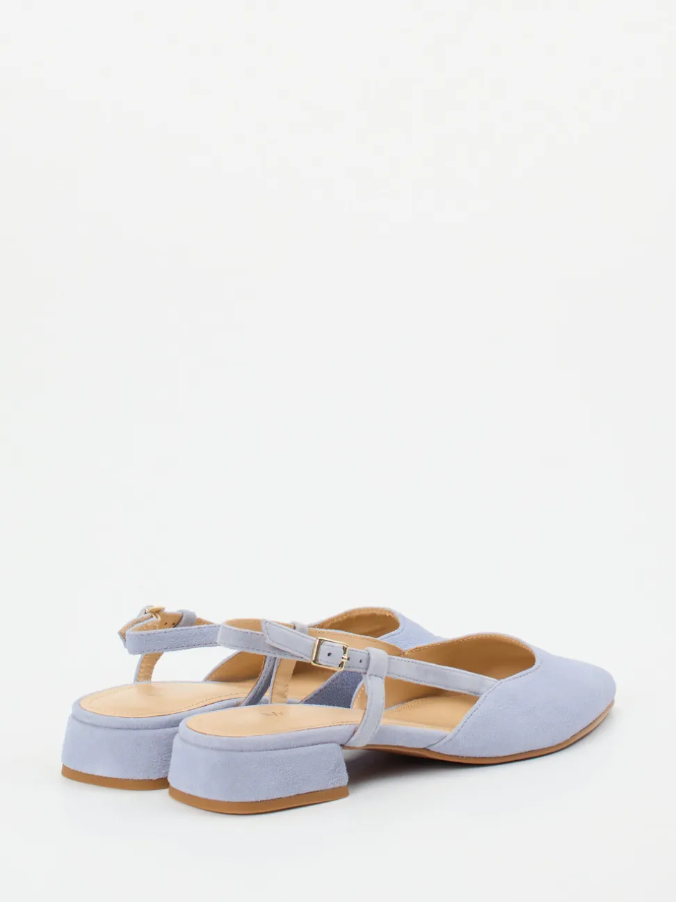 Maripé – Slingback-Ballerinas aus Veloursleder Hellflieder