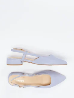 Maripé – Slingback-Ballerinas aus Veloursleder Hellflieder