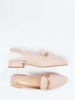 Maripé – Slingback-Loafer aus Lammleder in Rosé
