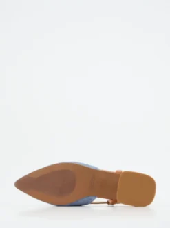 Maripé – Slingback-Loafer aus Veloursleder jeansblau