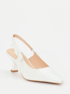 Maripé – Slingback-Pumps aus Lammleder Weiß