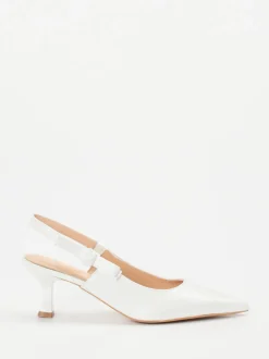 Maripé – Slingback-Pumps aus Lammleder Weiß