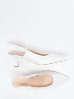 Maripé – Slingback-Pumps aus Lammleder Weiß