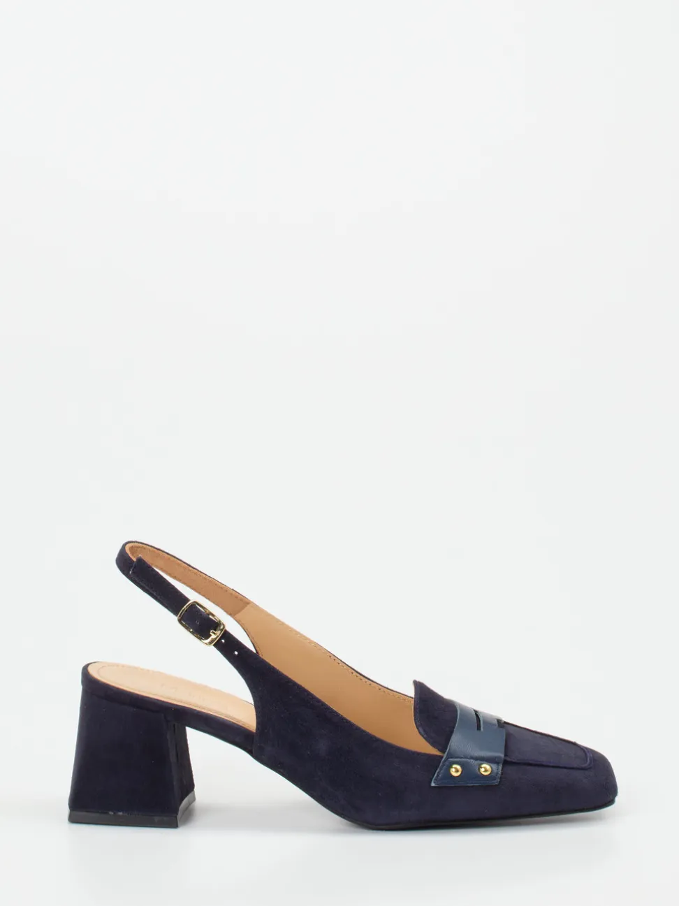 Maripé – Slingback-Pumps aus Veloursleder Blau