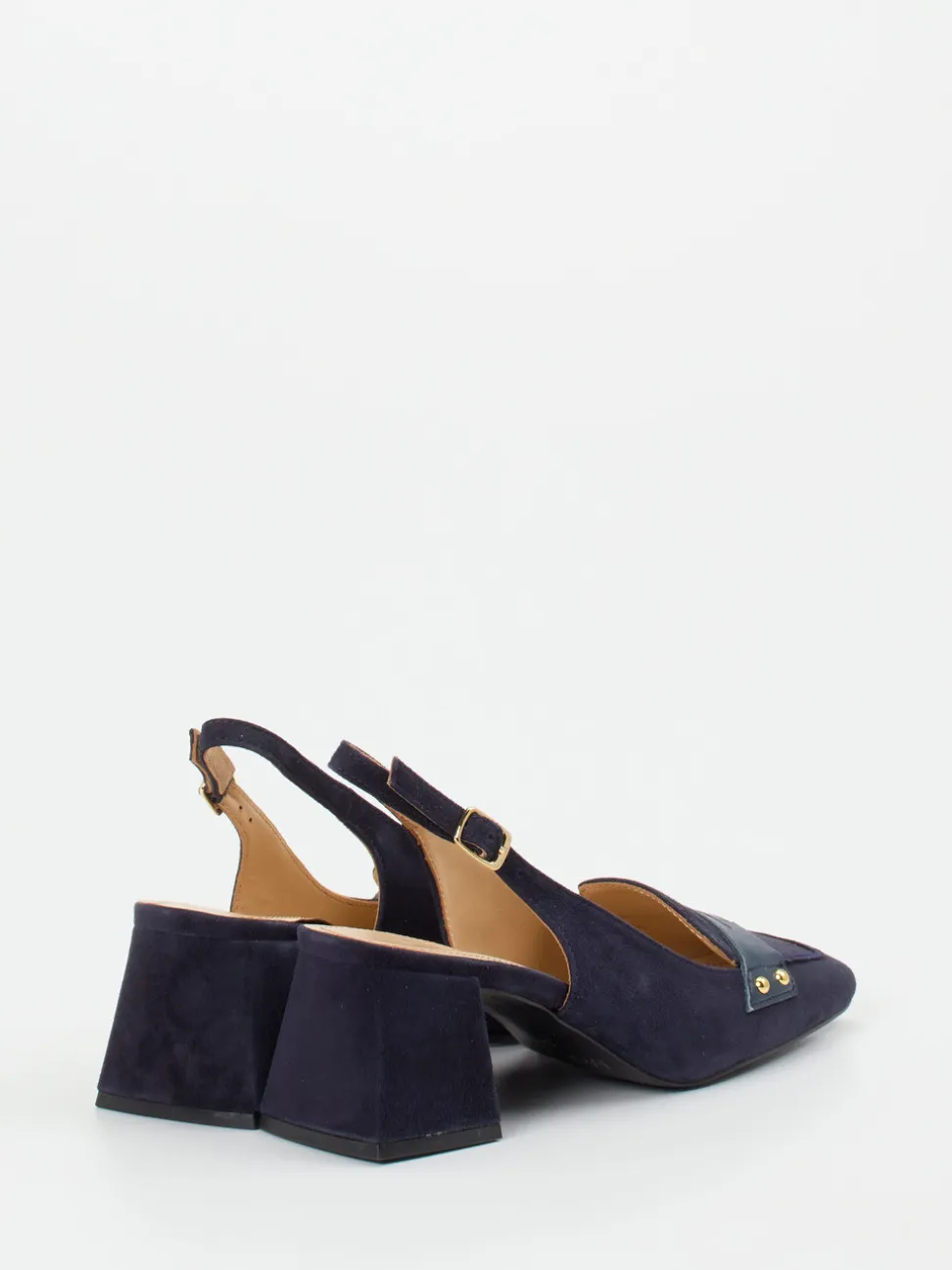 Maripé – Slingback-Pumps aus Veloursleder Blau