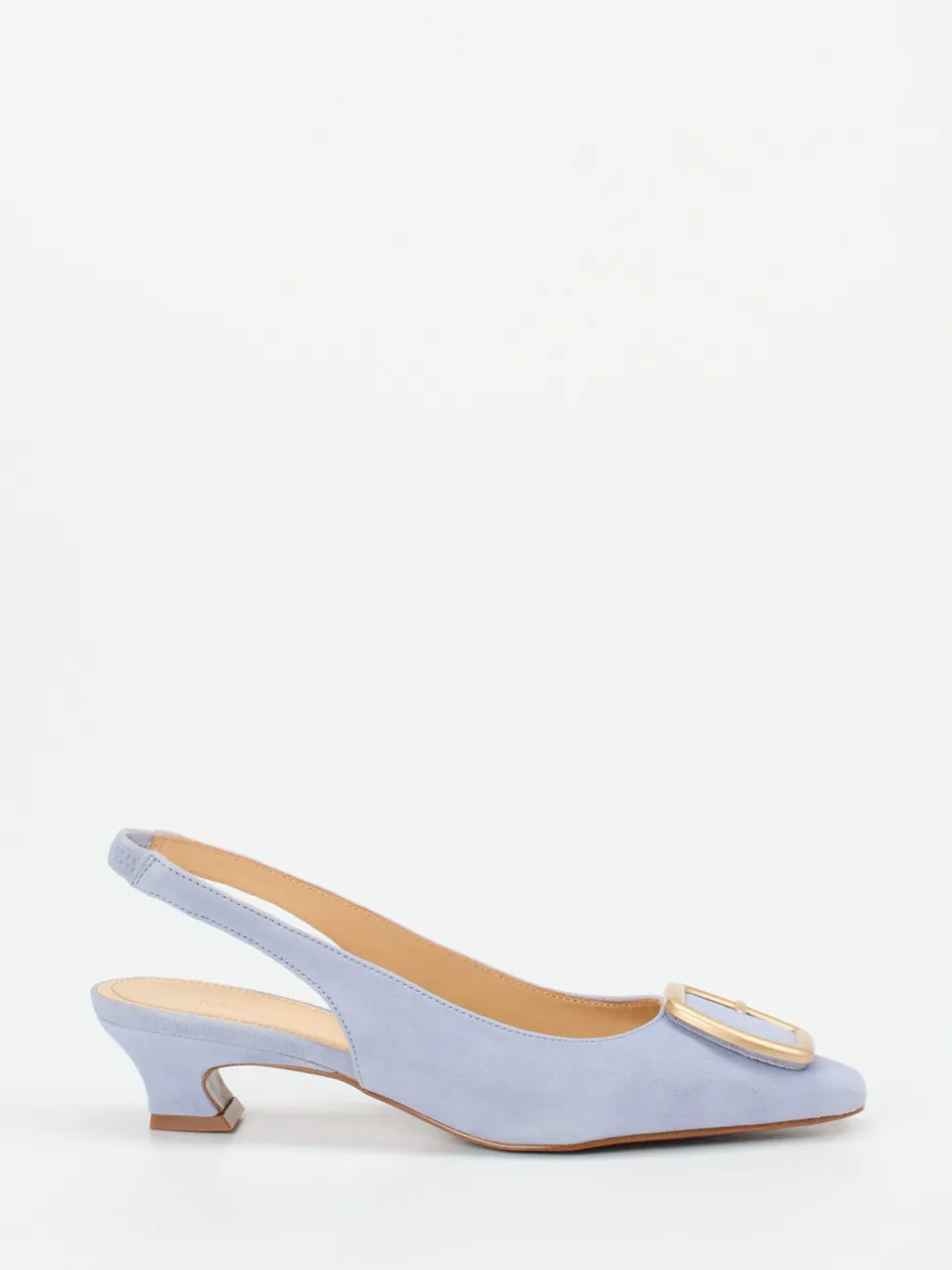 Maripé – Slingback-Pumps aus Veloursleder lavendelblau