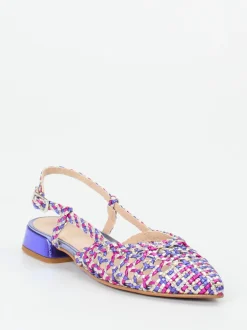 Maripé – Slingbacks aus Metallicleder mehrfarbig
