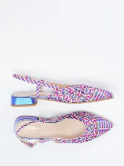 Maripé – Slingbacks aus Metallicleder mehrfarbig