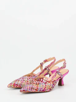 Maripé – Slingpumps aus Metallicleder multicolor