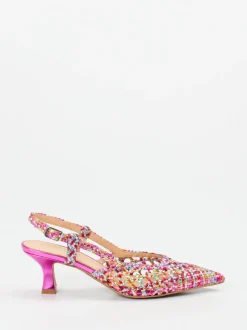 Maripé – Slingpumps aus Metallicleder multicolor