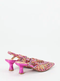 Maripé – Slingpumps aus Metallicleder multicolor