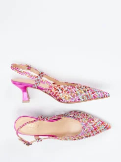 Maripé – Slingpumps aus Metallicleder multicolor