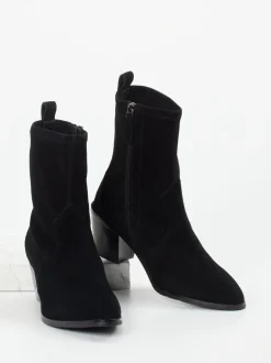Maripé – Stiefelette aus Veloursleder Schwarz