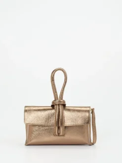 Marlon Firenze – Clutch aus Metallicleder in Bronzegold