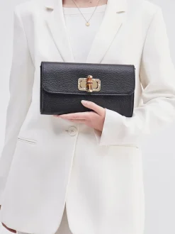 Marlon Firenze – Clutch aus Kalbleder mit Bambusverschluss
