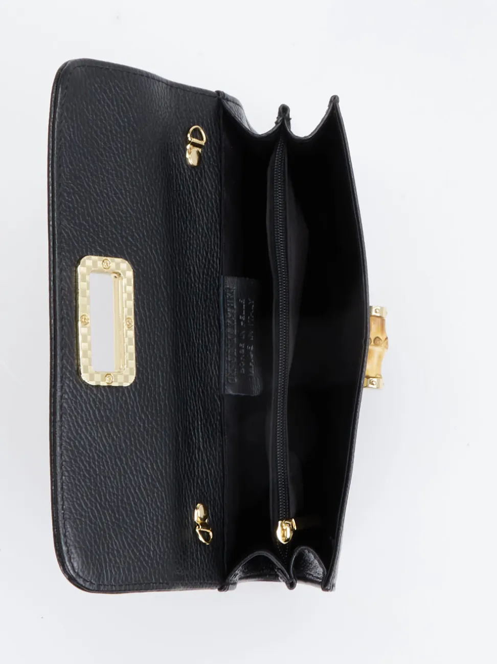 Marlon Firenze – Clutch aus Kalbleder mit Bambusverschluss
