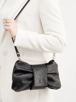 Marlon Firenze – Clutch aus Metallicleder Schwarz