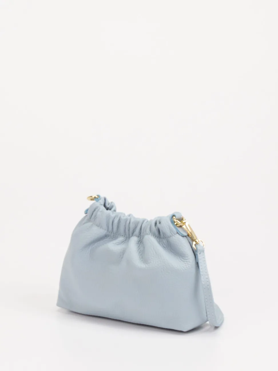 Marlon Firenze – Crossbody-Bag aus Kalbleder hellblau