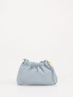 Marlon Firenze – Crossbody-Bag aus Kalbleder hellblau