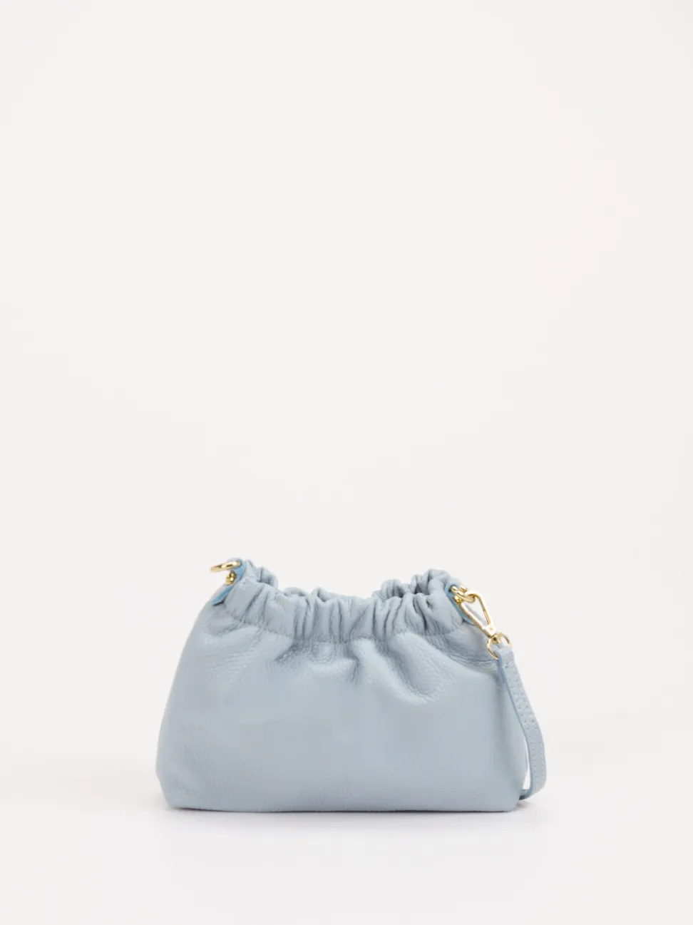 Marlon Firenze – Crossbody-Bag aus Kalbleder hellblau