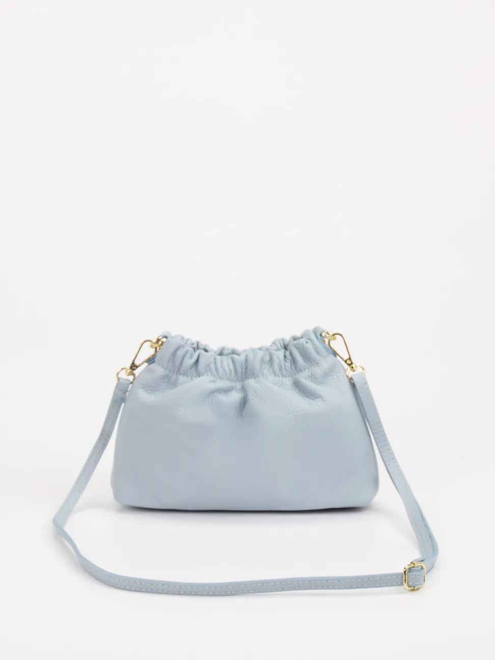 Marlon Firenze – Crossbody-Bag aus Kalbleder hellblau