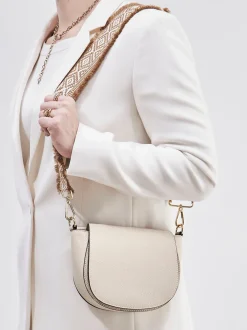Marlon Firenze – Crossbody Bag aus Kalbleder cremeweiß