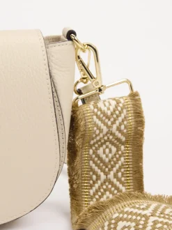 Marlon Firenze – Crossbody Bag aus Kalbleder cremeweiß
