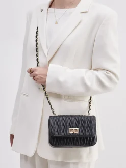 Marlon Firenze – Crossbody Bag aus Leder schwarz