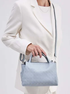 Marlon Firenze – Handtasche aus Kalbleder hellblau