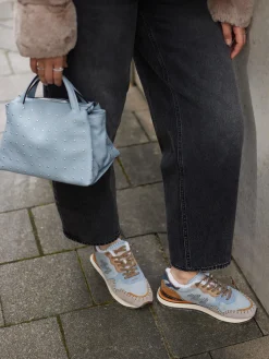 Marlon Firenze – Handtasche aus Kalbleder hellblau