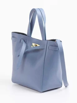Marlon Firenze – Handtasche aus Lammleder taubenblau