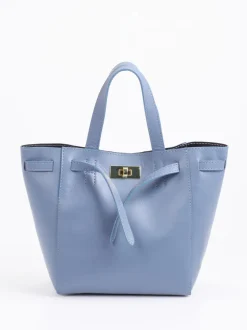 Marlon Firenze – Handtasche aus Lammleder taubenblau