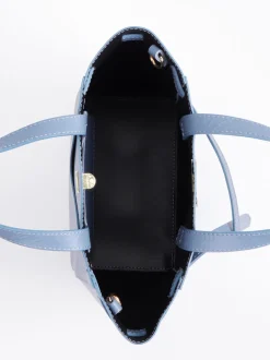 Marlon Firenze – Handtasche aus Lammleder taubenblau