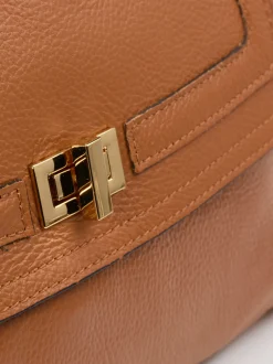 Marlon Firenze – Handtasche aus Lammleder Cognacbraun