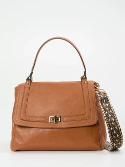 Marlon Firenze – Handtasche aus Lammleder Cognacbraun