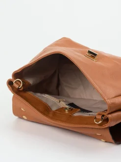 Marlon Firenze – Handtasche aus Lammleder Cognacbraun