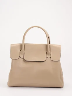 Marlon Firenze – Henkeltasche aus Kalbleder Beigebraun