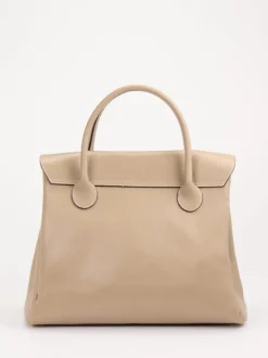 Marlon Firenze – Henkeltasche aus Kalbleder Beigebraun