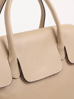 Marlon Firenze – Henkeltasche aus Kalbleder Beigebraun