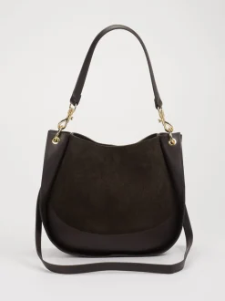 Marlon Firenze – Hobo Bag aus Kalbleder Dunkelbraun