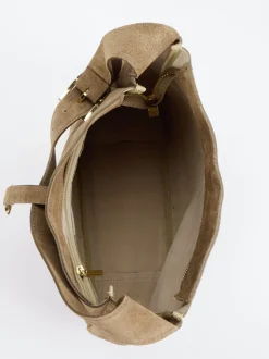 Marlon Firenze – Hobo Bag aus Kalbleder in Taupe