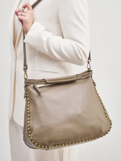 Marlon Firenze – Hobo Bag aus Kalbleder in Taupe