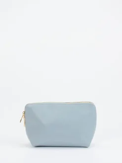 Marlon Firenze – Kosmetiktasche aus Kalbleder Hellblau
