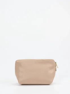 Marlon Firenze – Kosmetiktasche aus Kalbleder beigebraun