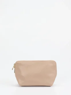 Marlon Firenze – Kosmetiktasche aus Kalbleder beigebraun