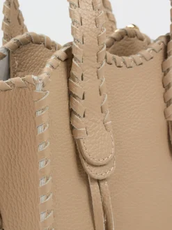 Marlon Firenze – Mini Tote Bag aus Kalbleder Taupe