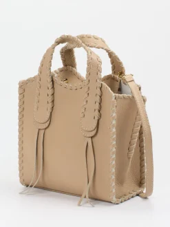 Marlon Firenze – Mini Tote Bag aus Kalbleder Taupe