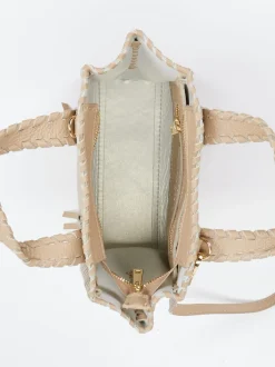 Marlon Firenze – Mini Tote Bag aus Kalbleder Taupe