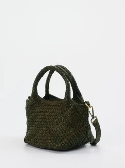 Marlon Firenze – Mini Tote Bag aus Kalbleder Olivgrün