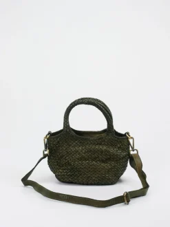 Marlon Firenze – Mini Tote Bag aus Kalbleder Olivgrün